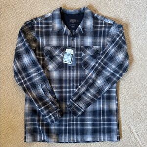 Pendleton Blue and White Plaid Casual Button Down Shirt